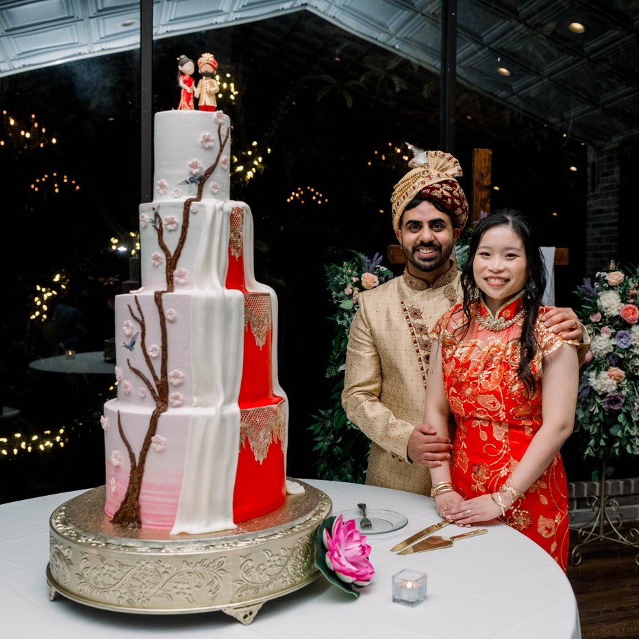 Wedding couple cake topper